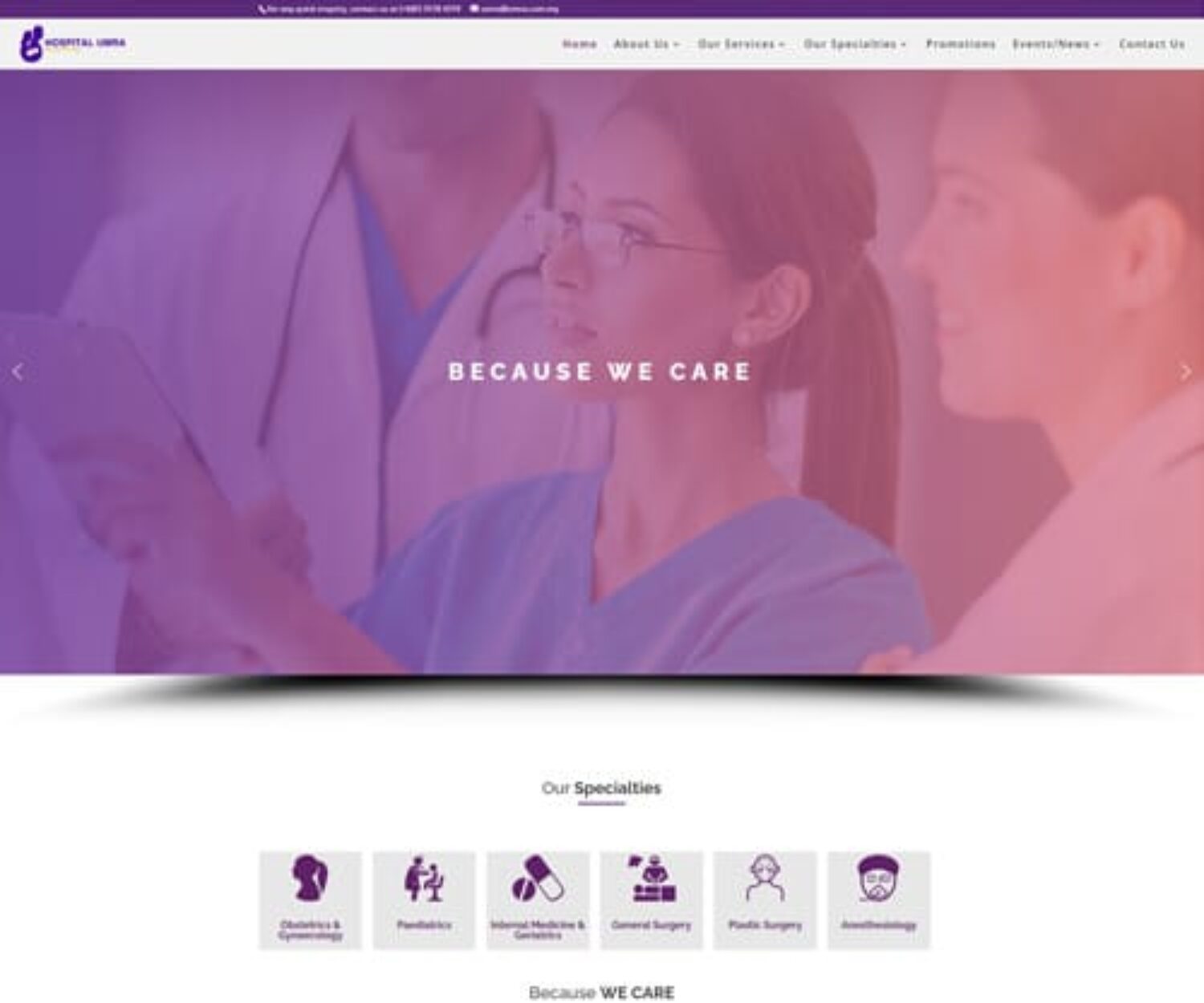 Website Design Idea For Clinics and Hospital